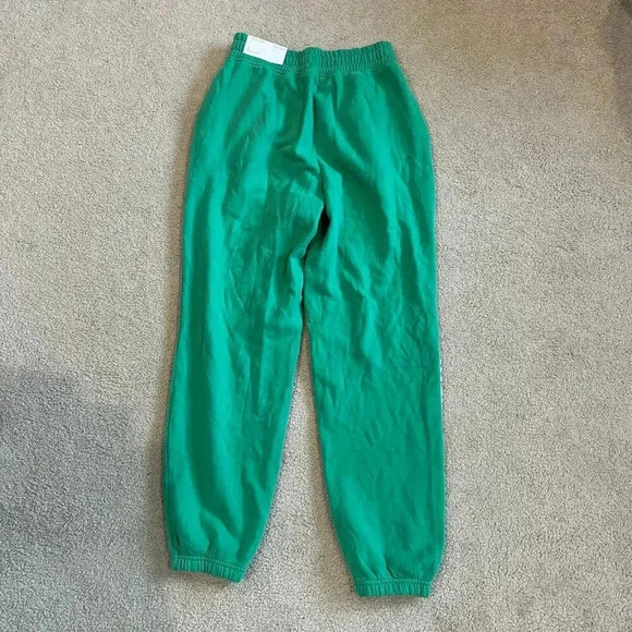 NWT American Eagle Green Highest Rise Fleece Heritage Boyfriend Jogger Size s - Picture 4 of 6